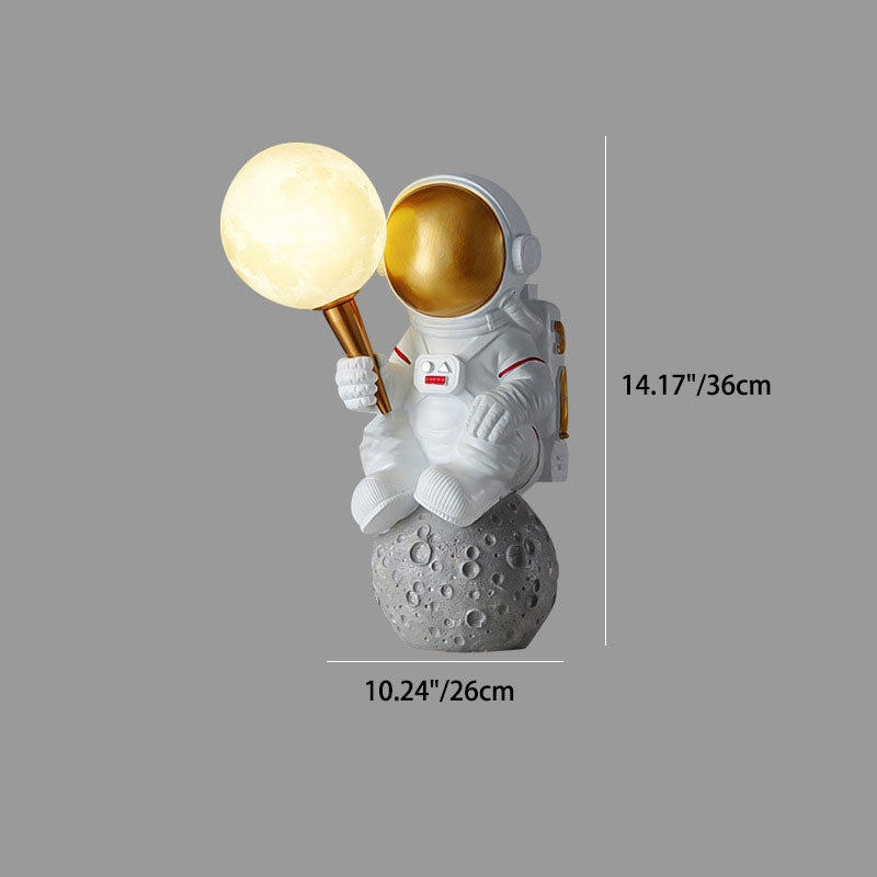 Astrolis – Applique da parete contemporanea con globo astronauta in vetro 1 luce