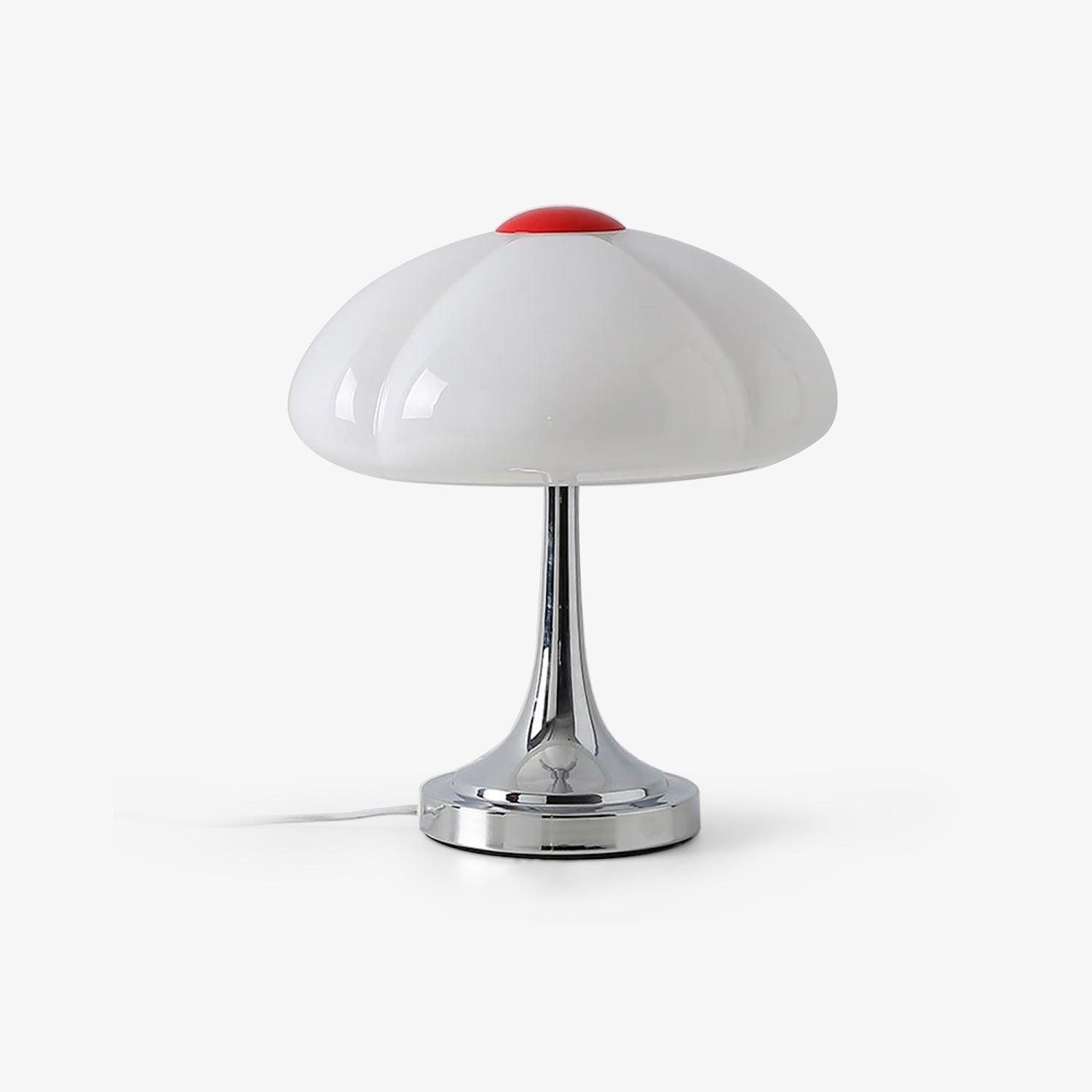 Lunari – Lampada da tavolo contemporanea con finitura cromata
