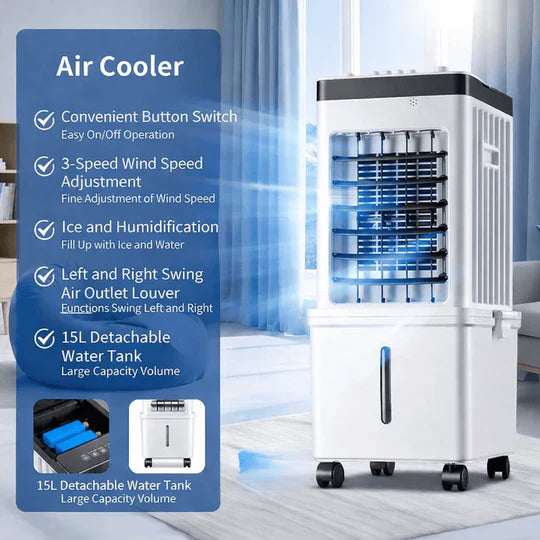 3 in 1 Portable Evaporative Air Cooler Humidifier Purifier