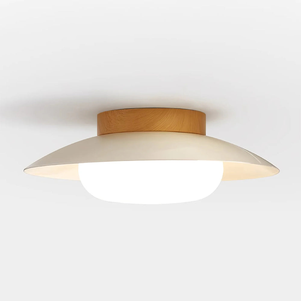 Veloura - Plafonnier rond crème blanc