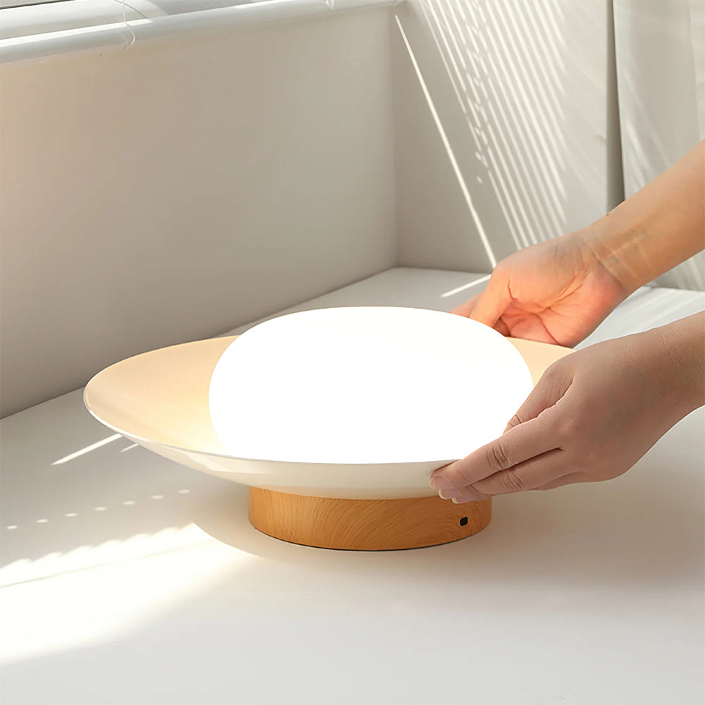 Veloura - Plafonnier rond crème blanc