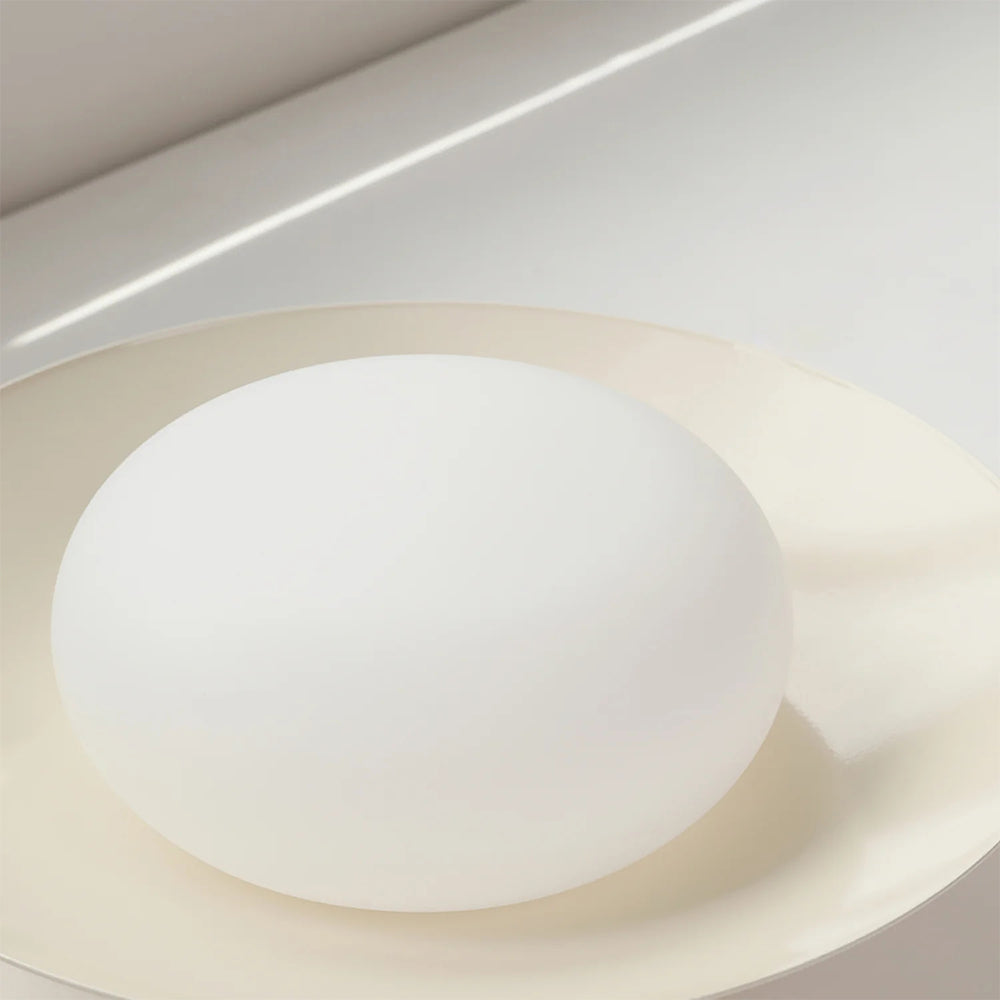 Veloura - Plafonnier rond crème blanc