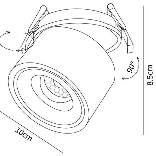 Cylinder Recessed LED Ceiling Lamp Adjustable - Image 31