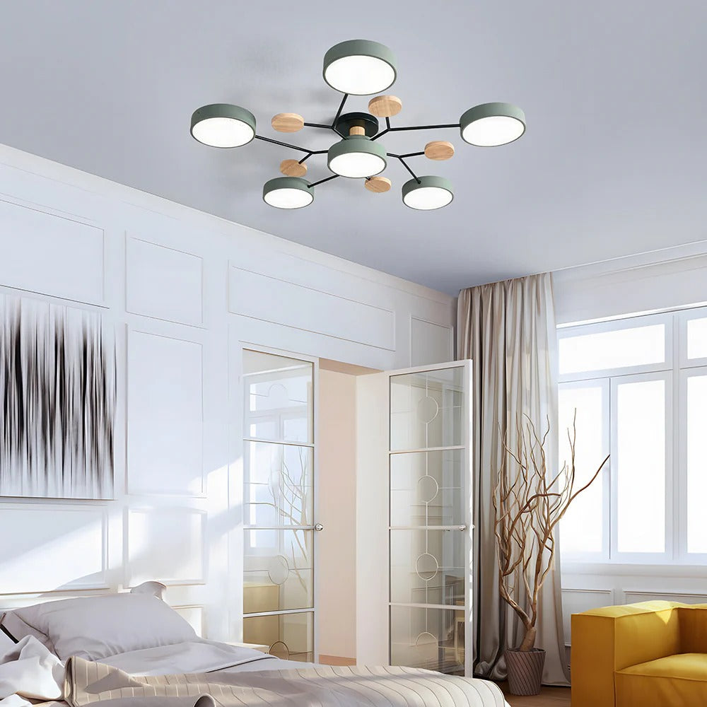 Rovan – Plafonnier rond en fer contemporain LED