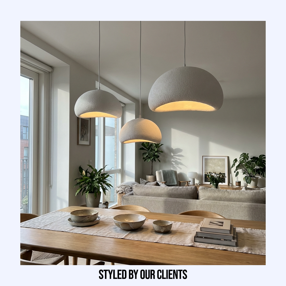 Wabi Sabi Japanese Pendant Light Minimalist Natural Ceiling Lamp - Image 7