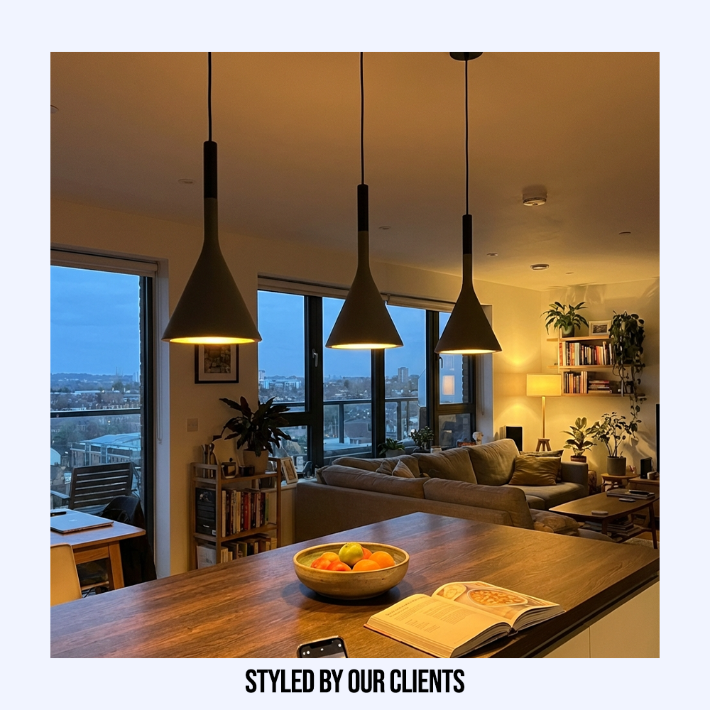 Scandinavian Funnel Pendant Lamp Adjustable Height - Image 7