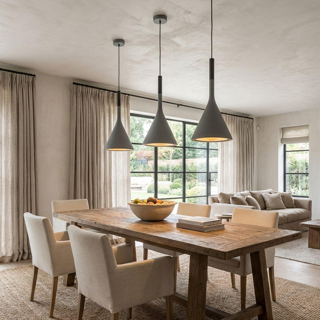 Scandinavian Funnel Pendant Lamp Adjustable Height - Image 5