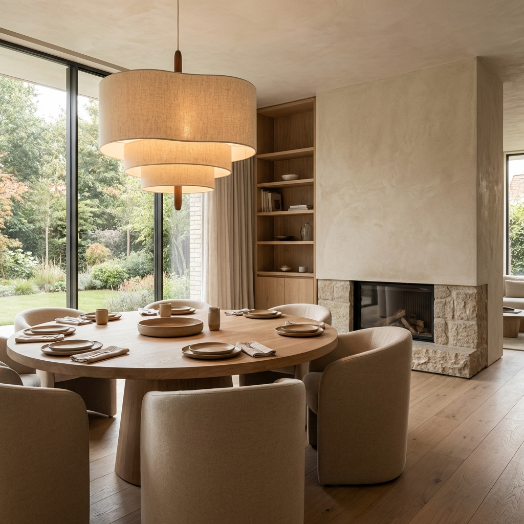 Wabi Sabi Linen Pendant Light Fabric Ceiling Lamp - Image 2
