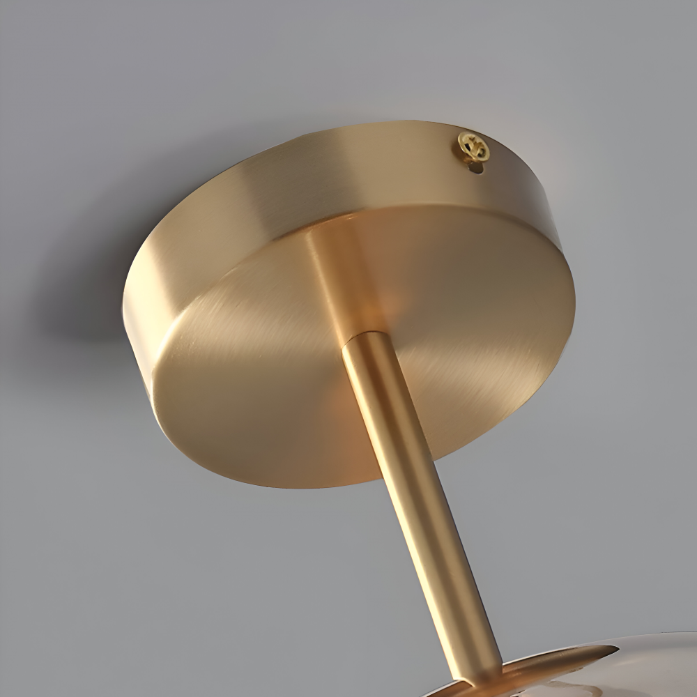Lumosyn - Lampada da soffitto moderna in vetro LED finitura nero oro