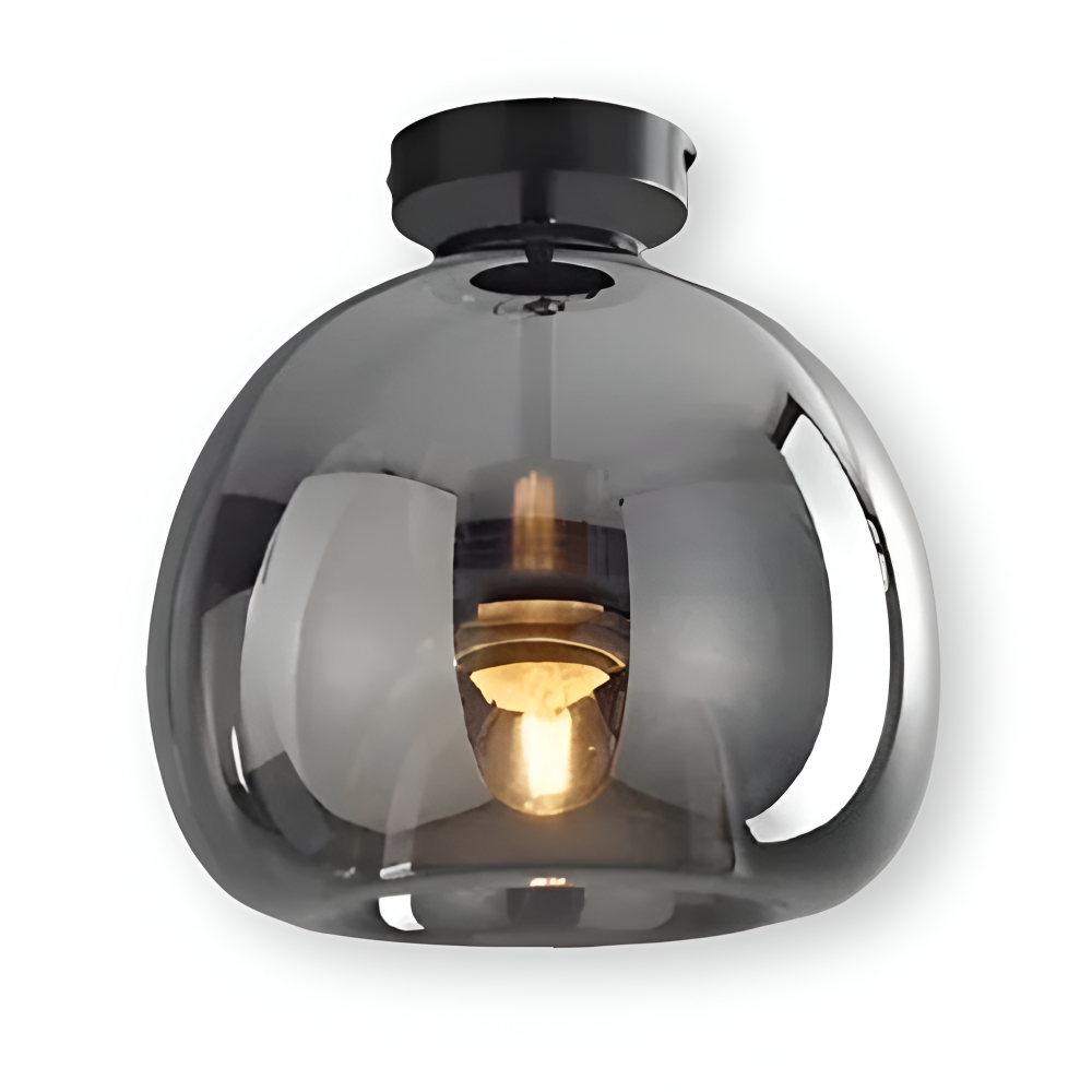 Lumosyn - Lampada da soffitto moderna in vetro LED finitura nero oro
