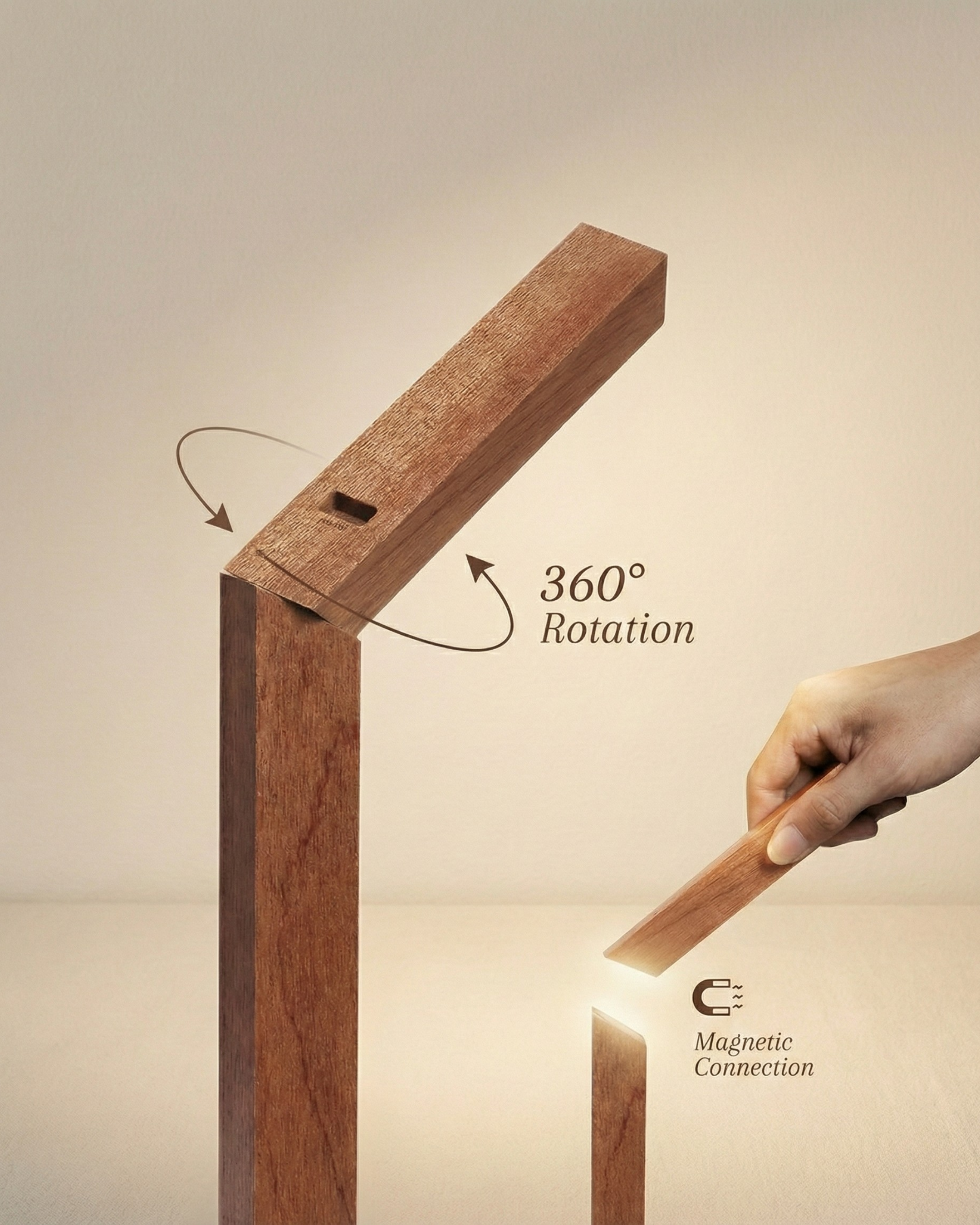 Woodi – Lampada da tavolo senza fili