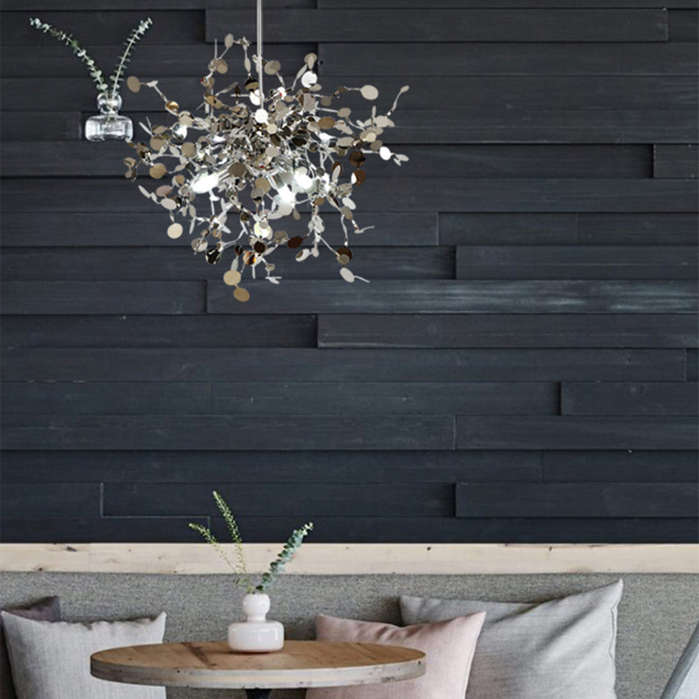 Durelia – Lampadario LED moderno con accenti oro e argento