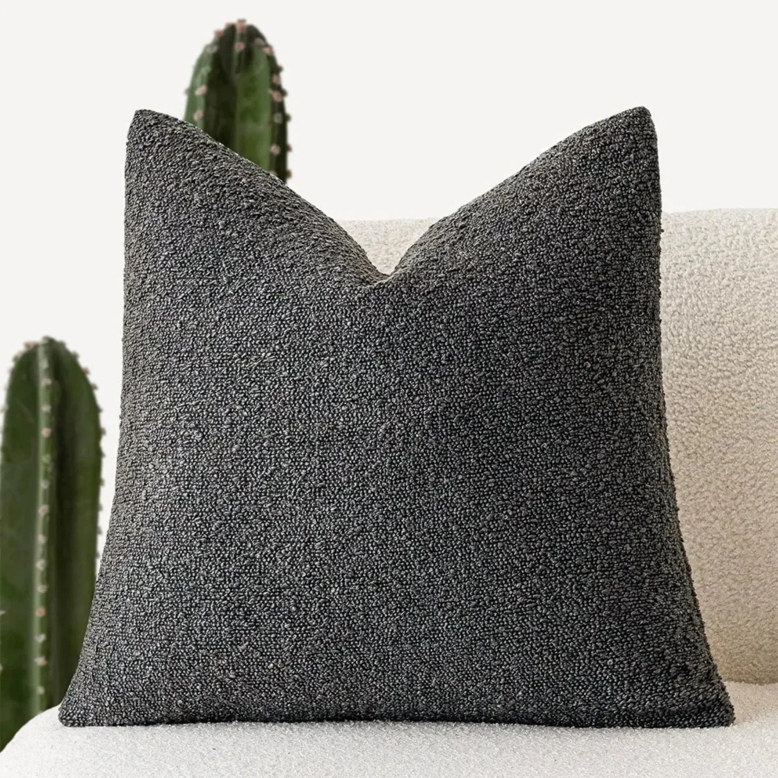 Parion - Housse de coussin premium en bouclé 45 cm x 45 cm