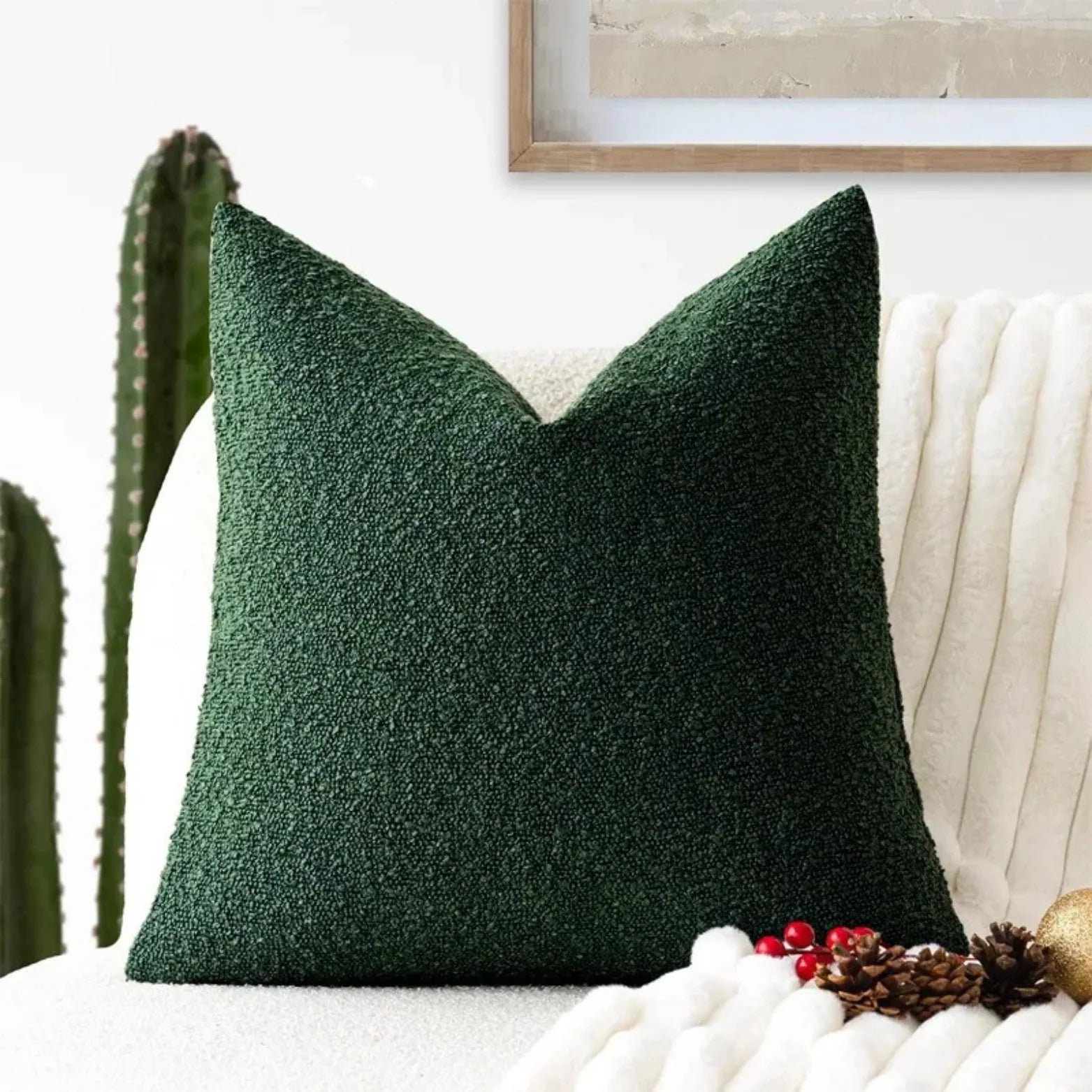 Parion - Housse de coussin premium en bouclé 45 cm x 45 cm