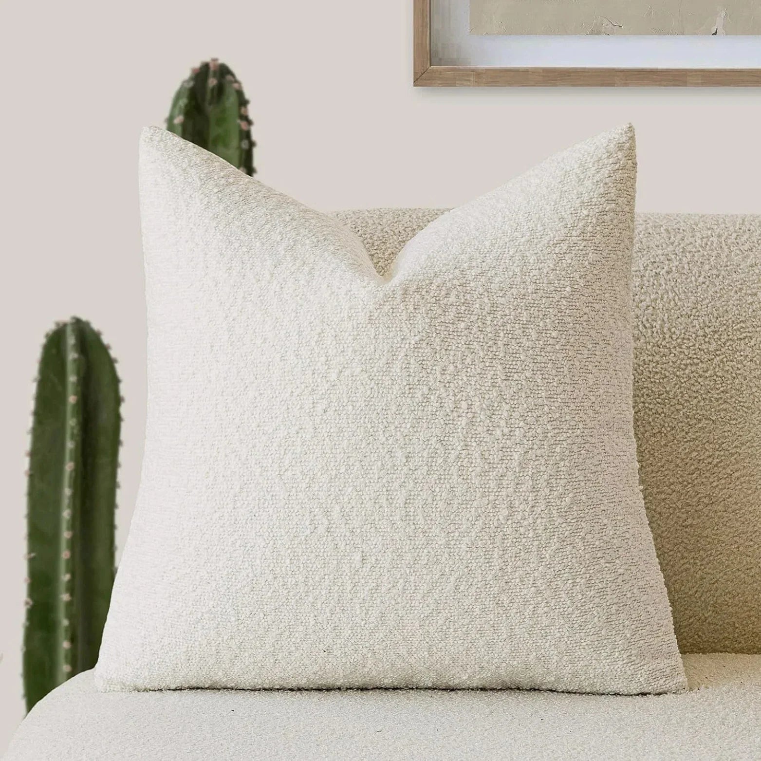 Parion - Housse de coussin premium en bouclé 45 cm x 45 cm