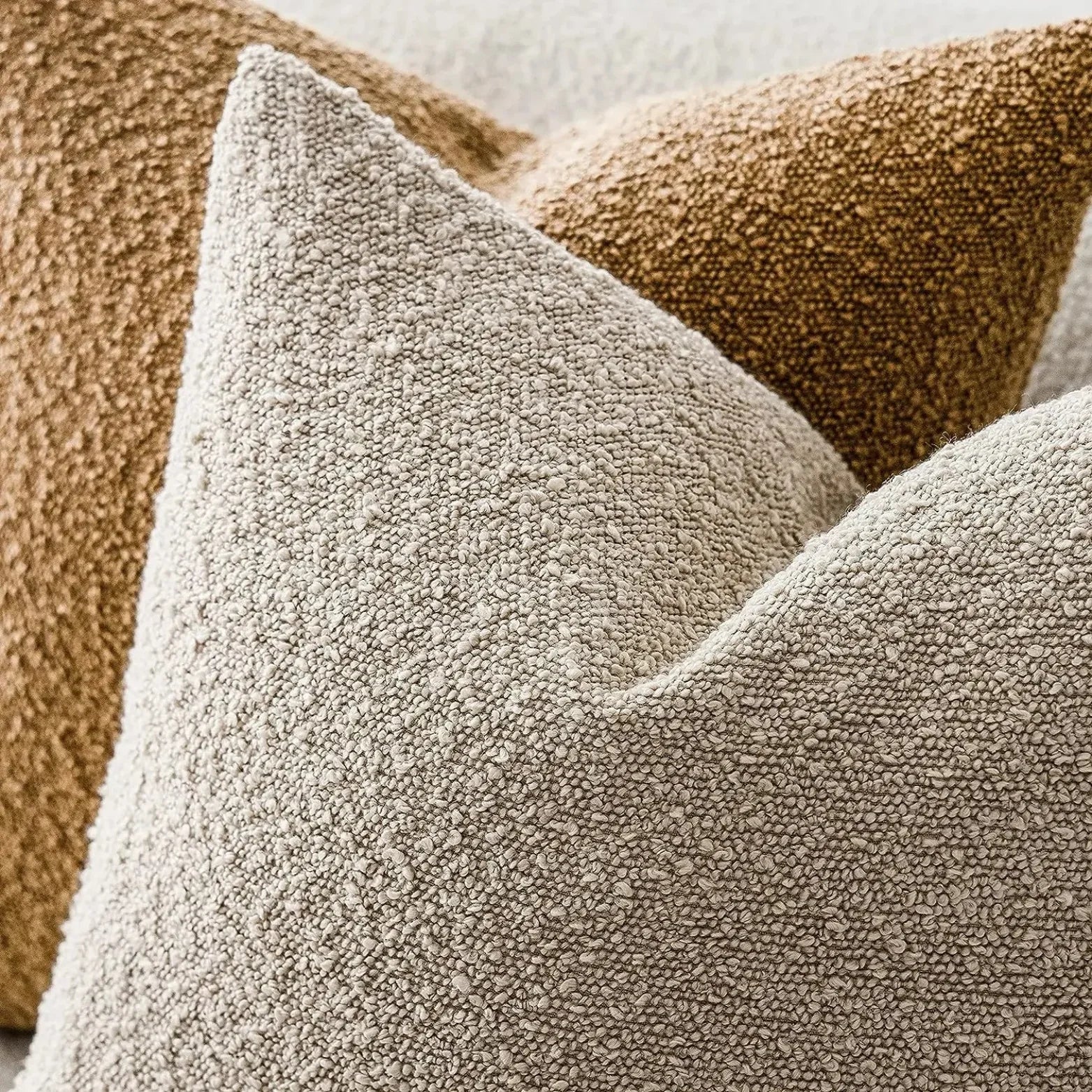 Parion - Housse de coussin premium en bouclé 45 cm x 45 cm