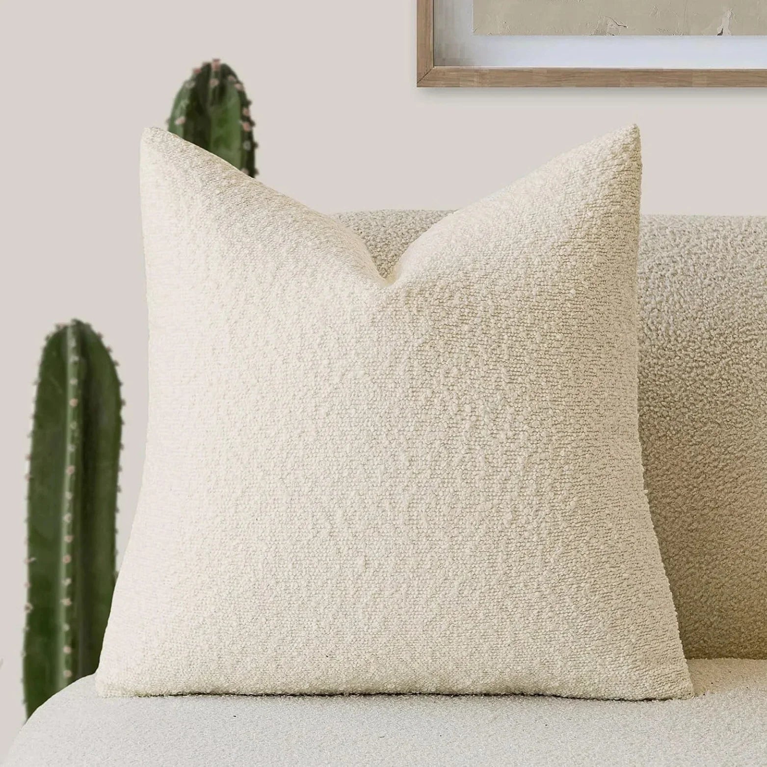 Parion - Housse de coussin premium en bouclé 45 cm x 45 cm