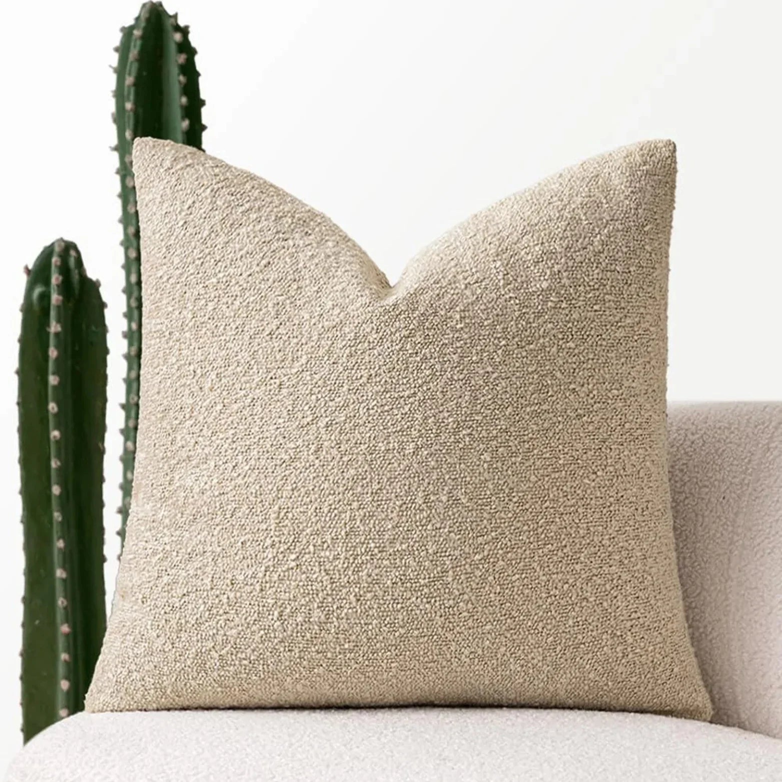 Parion - Housse de coussin premium en bouclé 45 cm x 45 cm