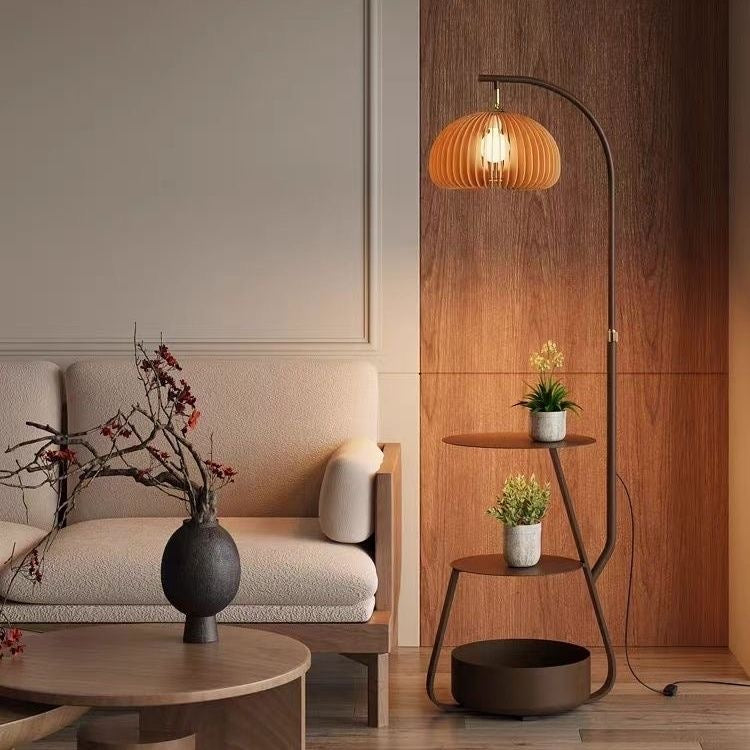 Elarionn - Lampadaire industriel en bronze à étages pour plantes