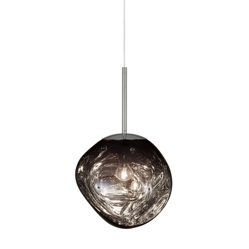 Lordia - Lampada a sospensione in vetro irregolare effetto lava fusa