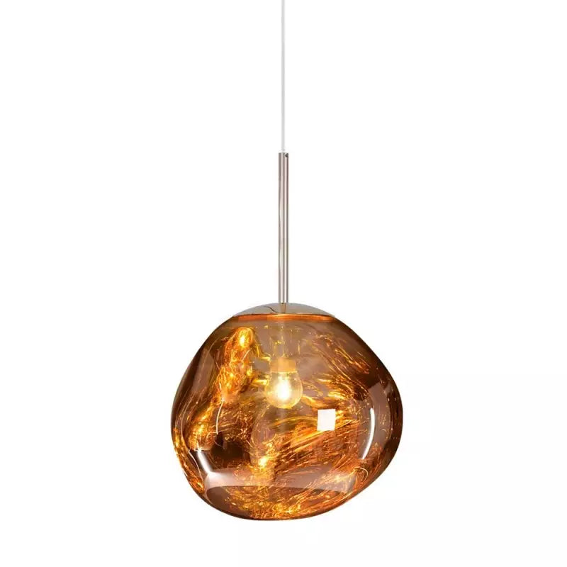 Lordia - Lampada a sospensione in vetro irregolare effetto lava fusa