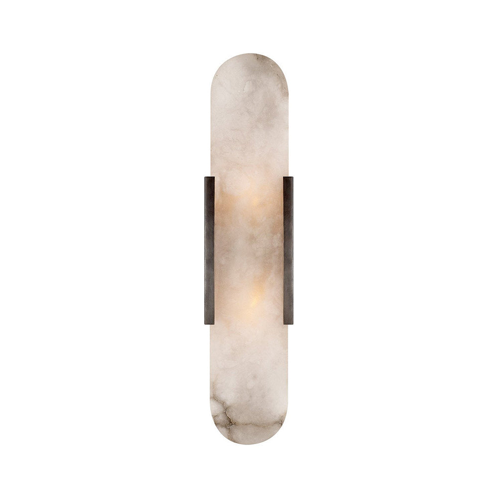 Moran - Applique da parete ovale in marmo con lampada LED regolabile