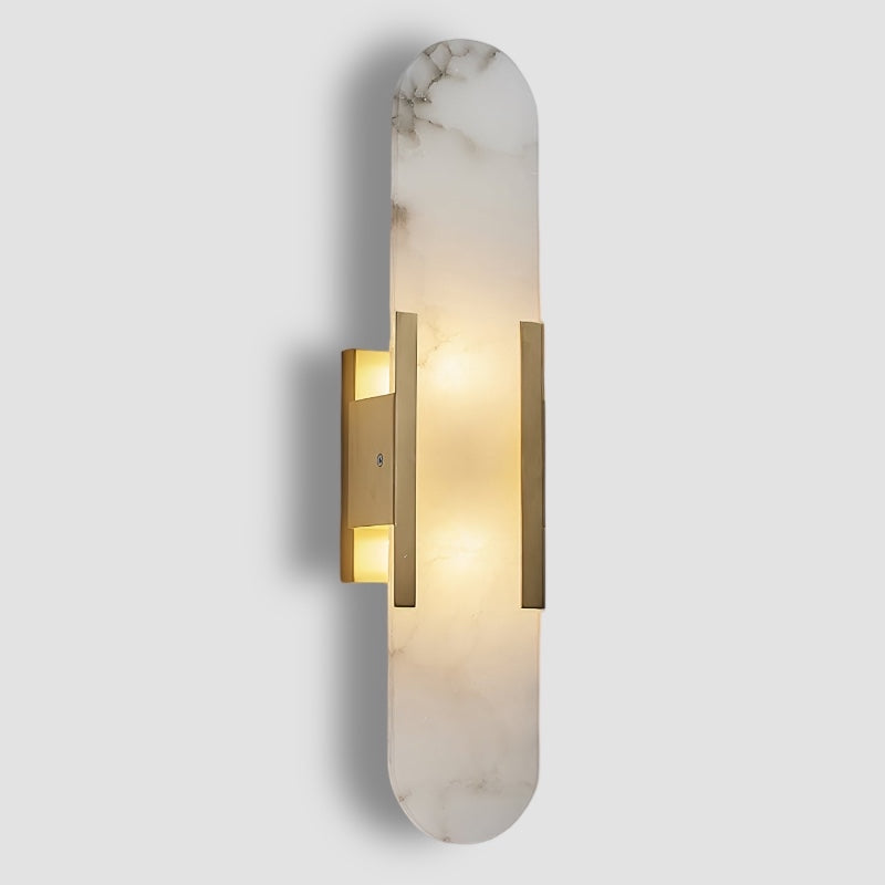 Moran - Applique da parete ovale in marmo con lampada LED regolabile