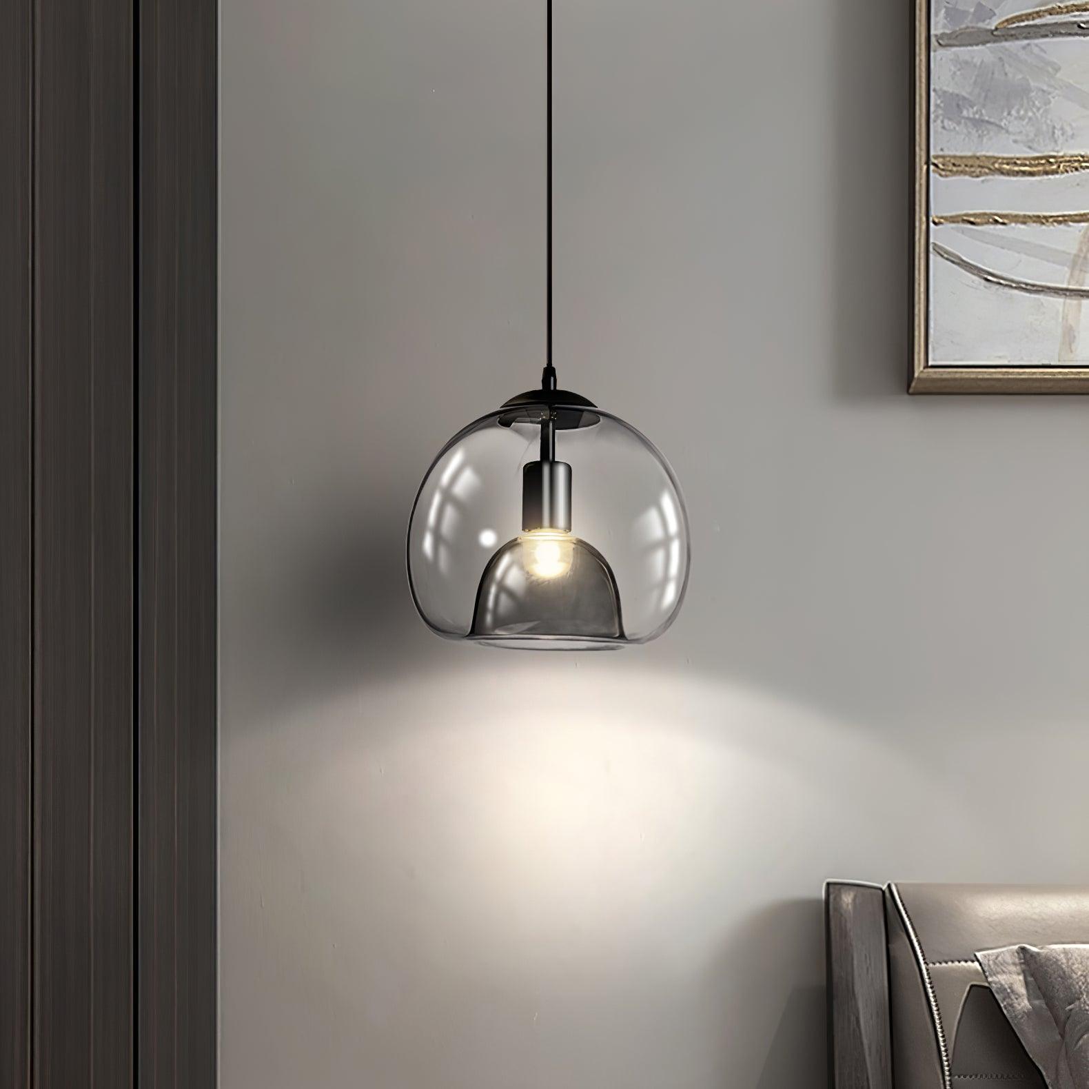 Zelirra - Lampe suspension nordique en verre perlé