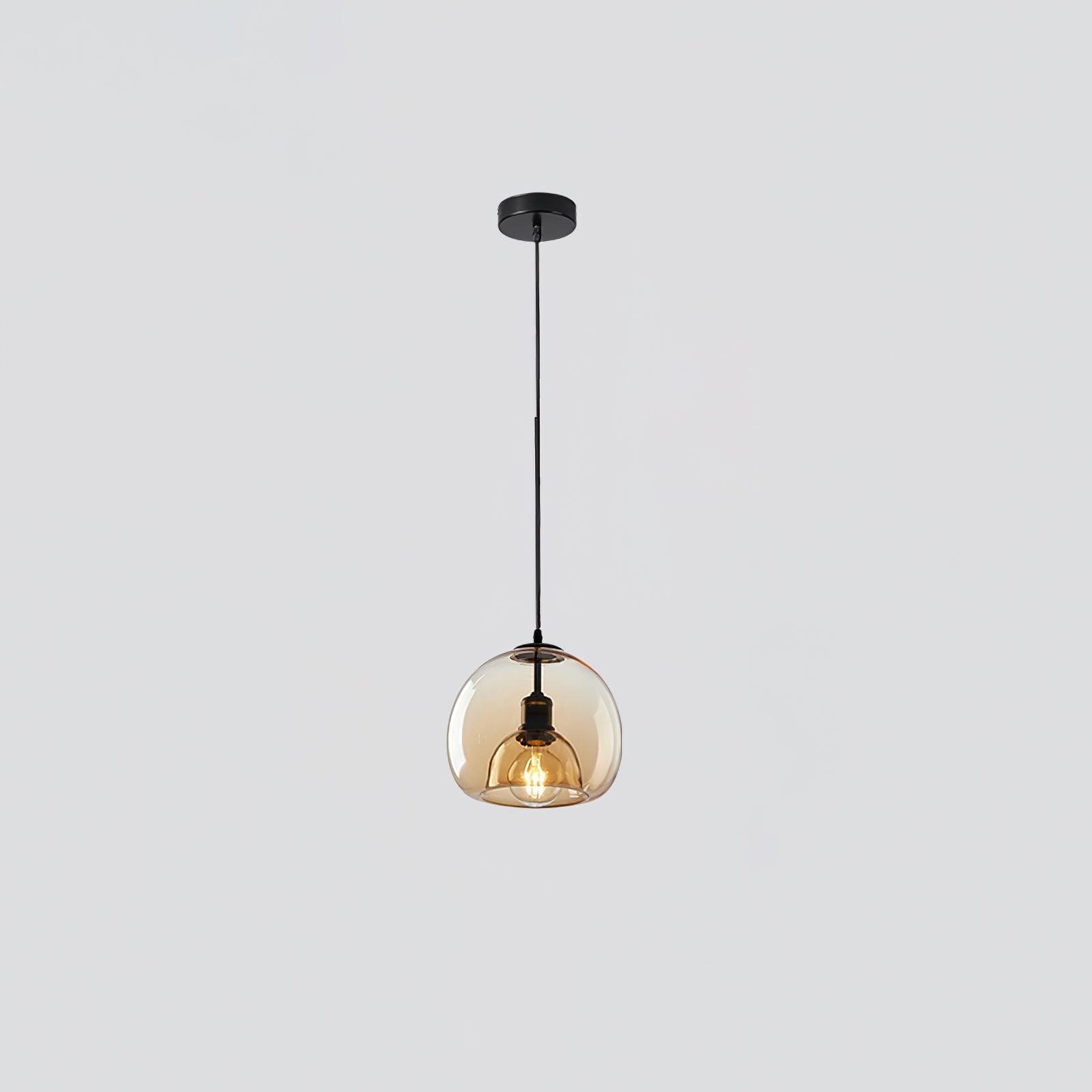 Zelirra - Lampe suspension nordique en verre perlé