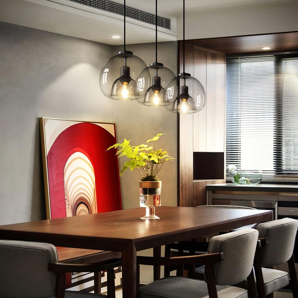 Zelirra - Lampe suspension nordique en verre perlé
