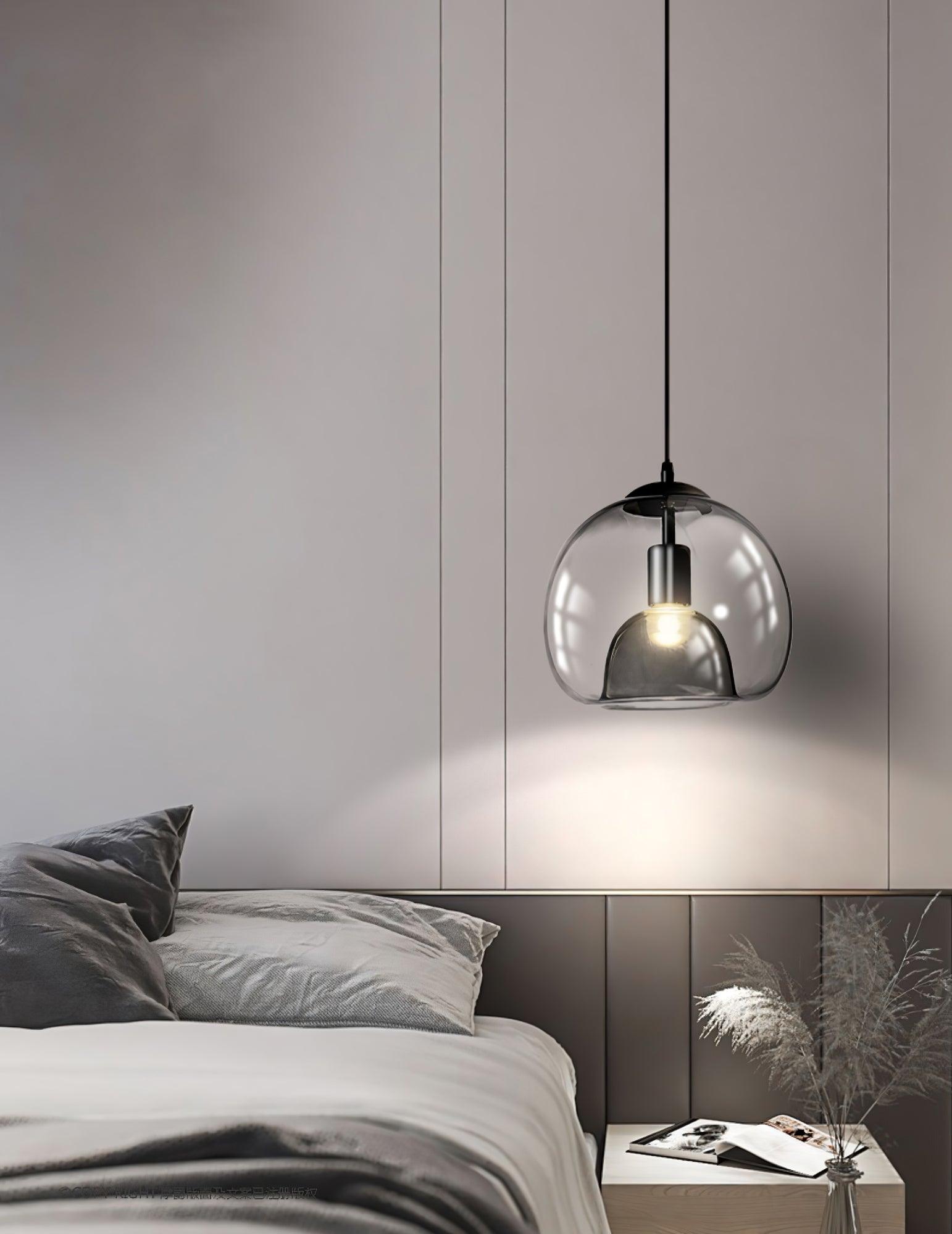 Zelirra - Lampe suspension nordique en verre perlé