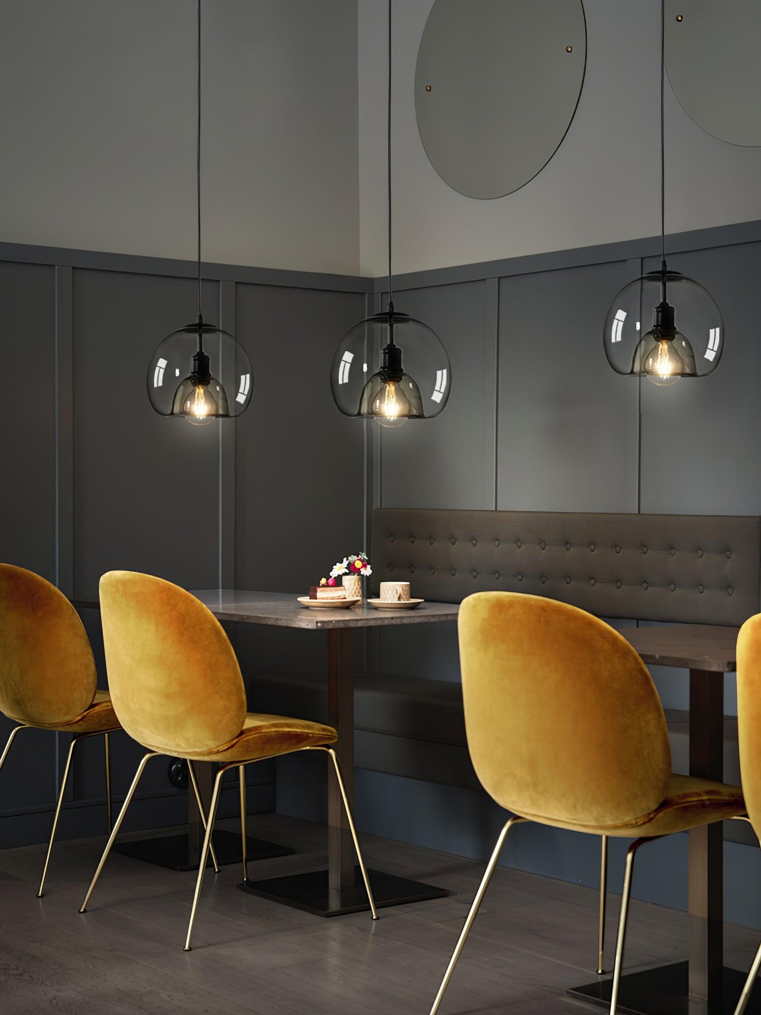 Zelirra - Lampe suspension nordique en verre perlé
