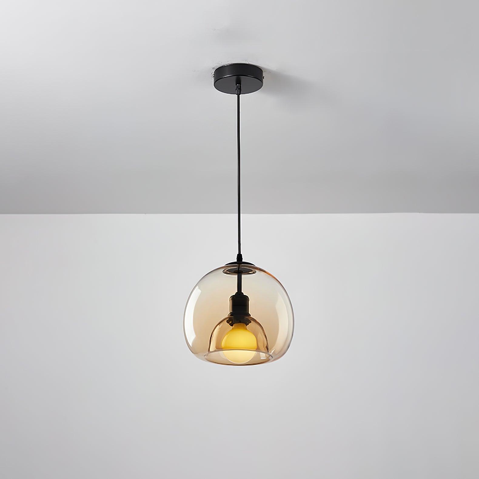 Zelirra - Lampe suspension nordique en verre perlé