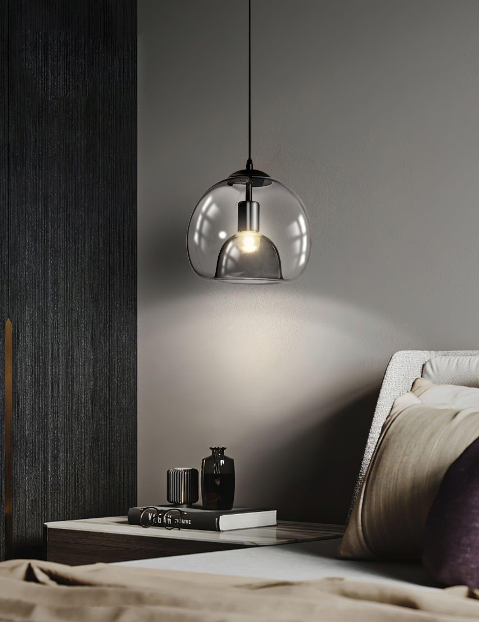 Zelirra - Lampe suspension nordique en verre perlé