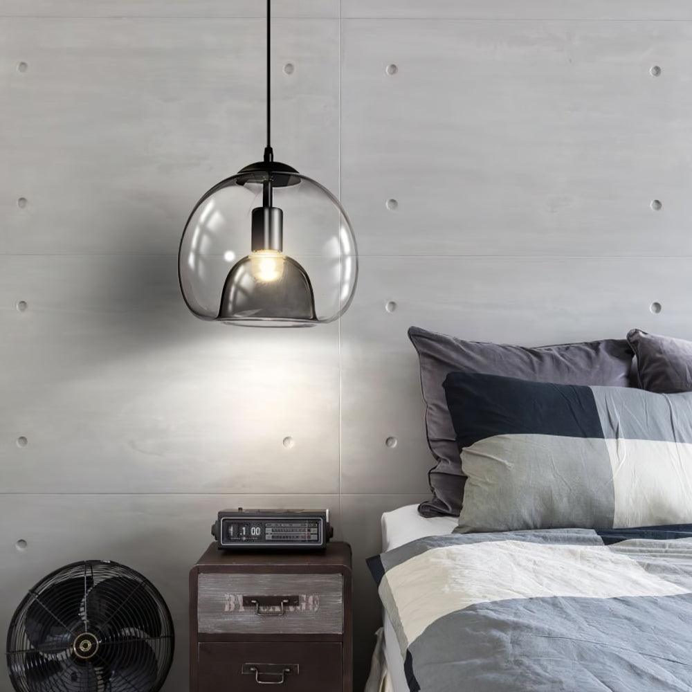 Zelirra - Lampe suspension nordique en verre perlé