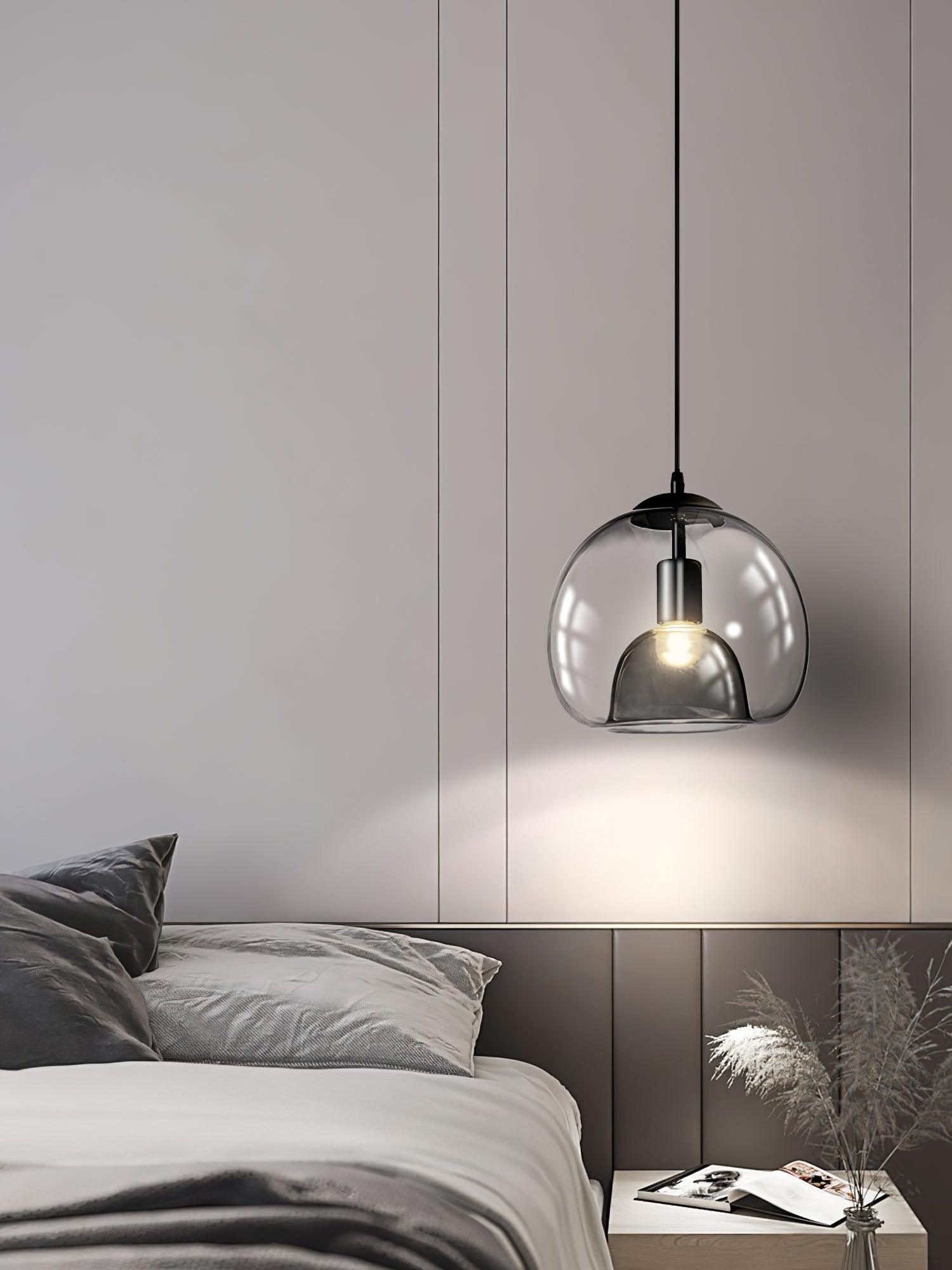 Zelirra - Lampe suspension nordique en verre perlé