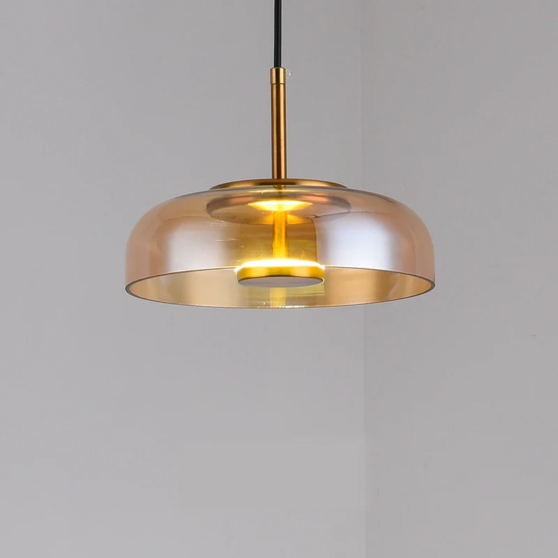 Orlenra - Lampada a sospensione in vetro LED per sala da pranzo