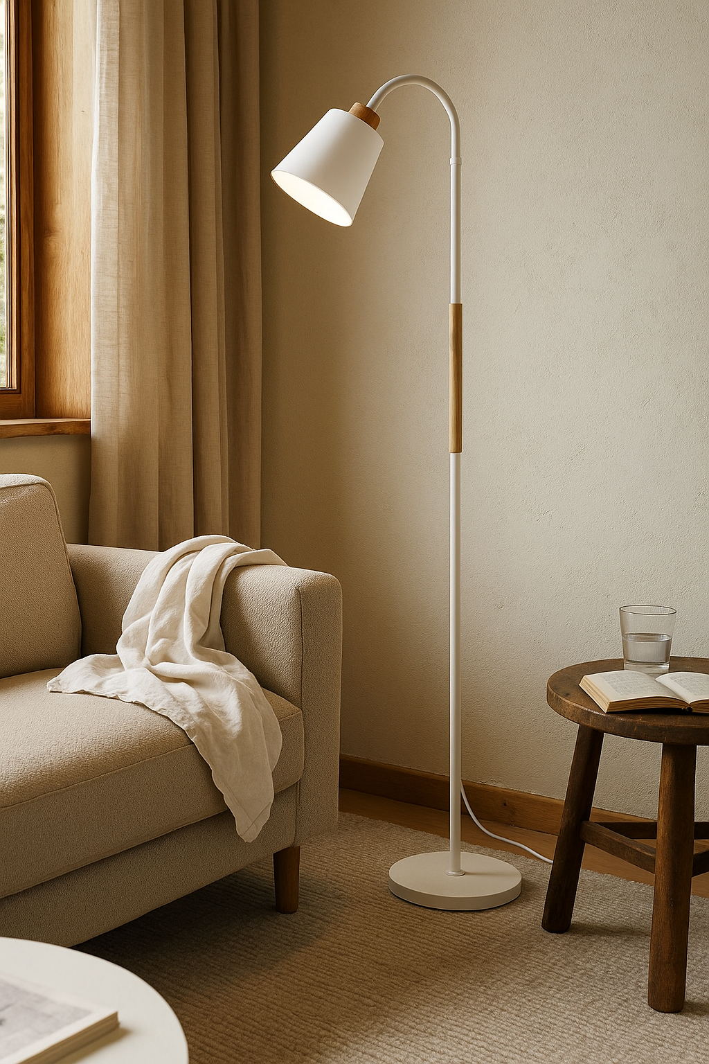 Cloean - Adjustable Wood Floor Lamp