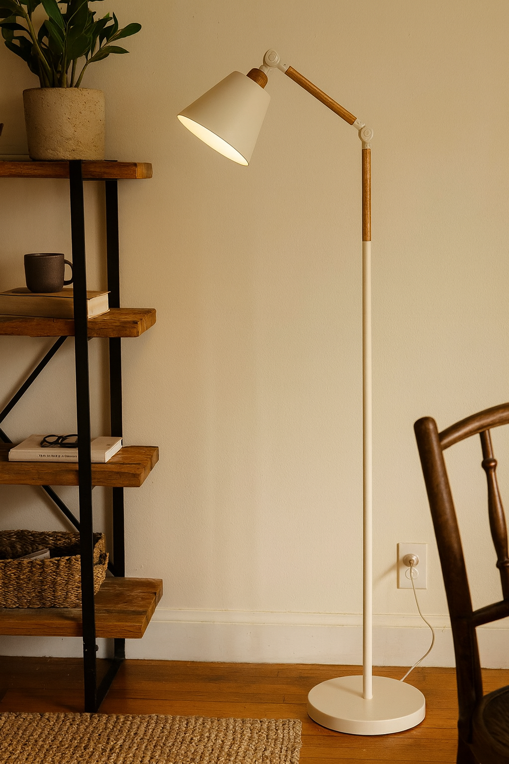 Cloean - Adjustable Wood Floor Lamp