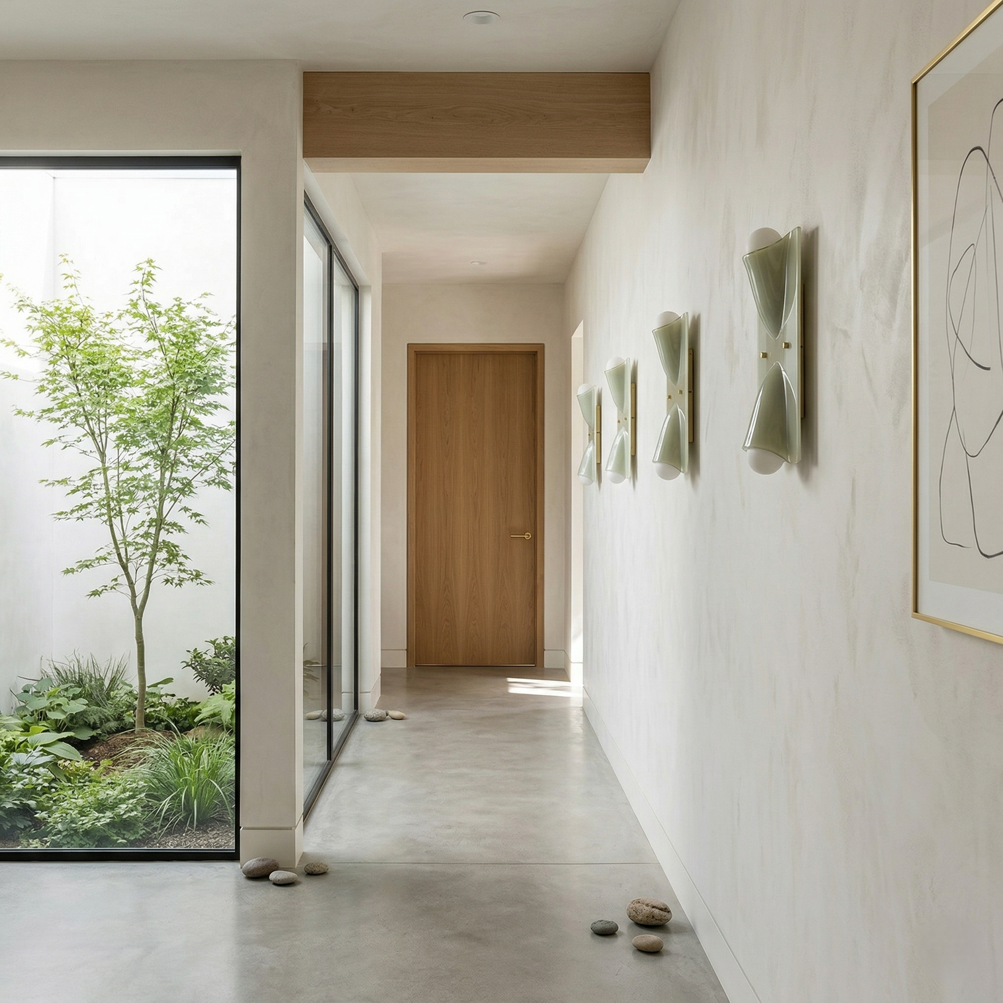 Fiora - Lampada da parete nordica moderna in vetro