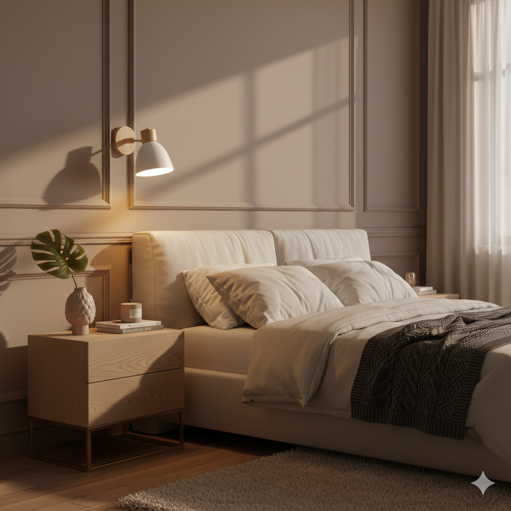 Nelvira – Lampada da parete LED minimalista in legno a forma di cono