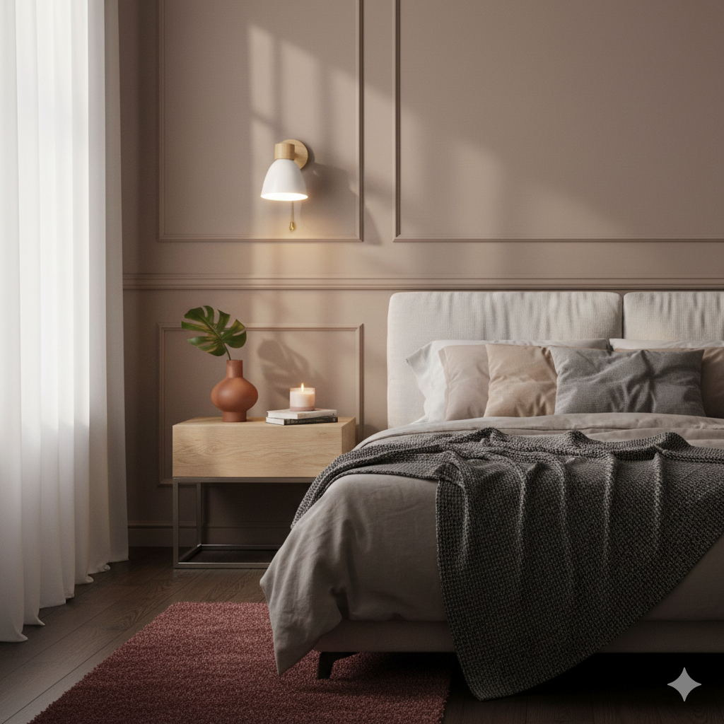 Nelvira – Lampada da parete LED minimalista in legno a forma di cono