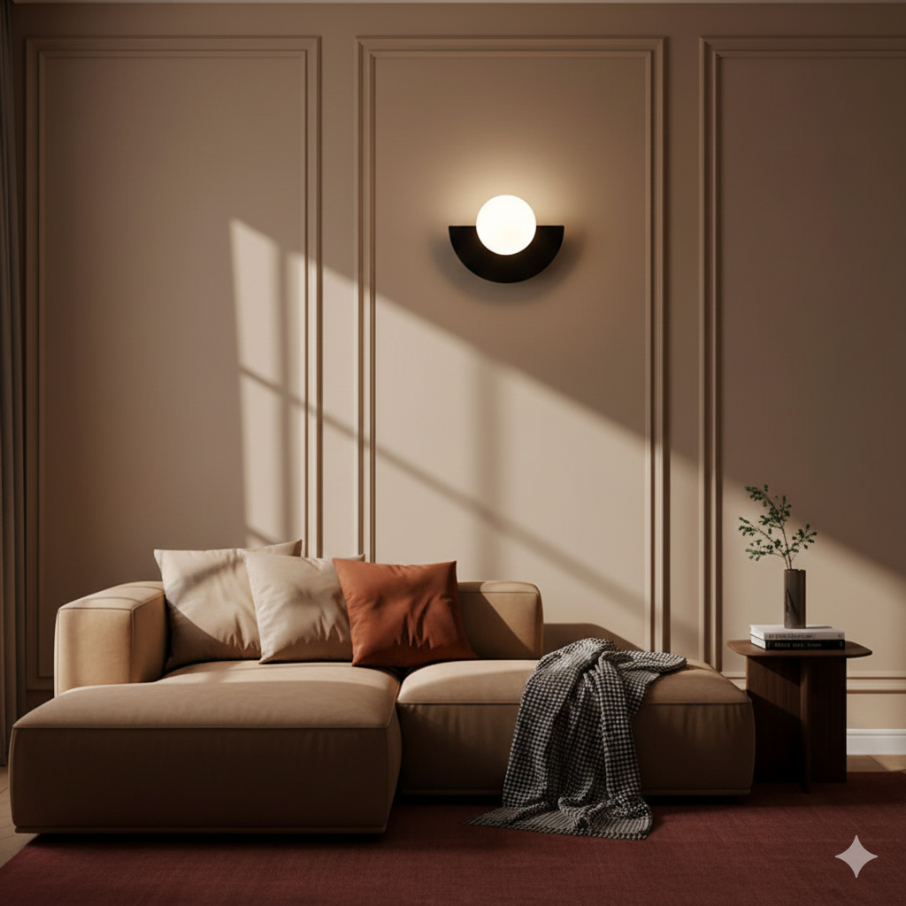 Doniar – Applique da parete LED minimalista moderna con globo in vetro 1 luce