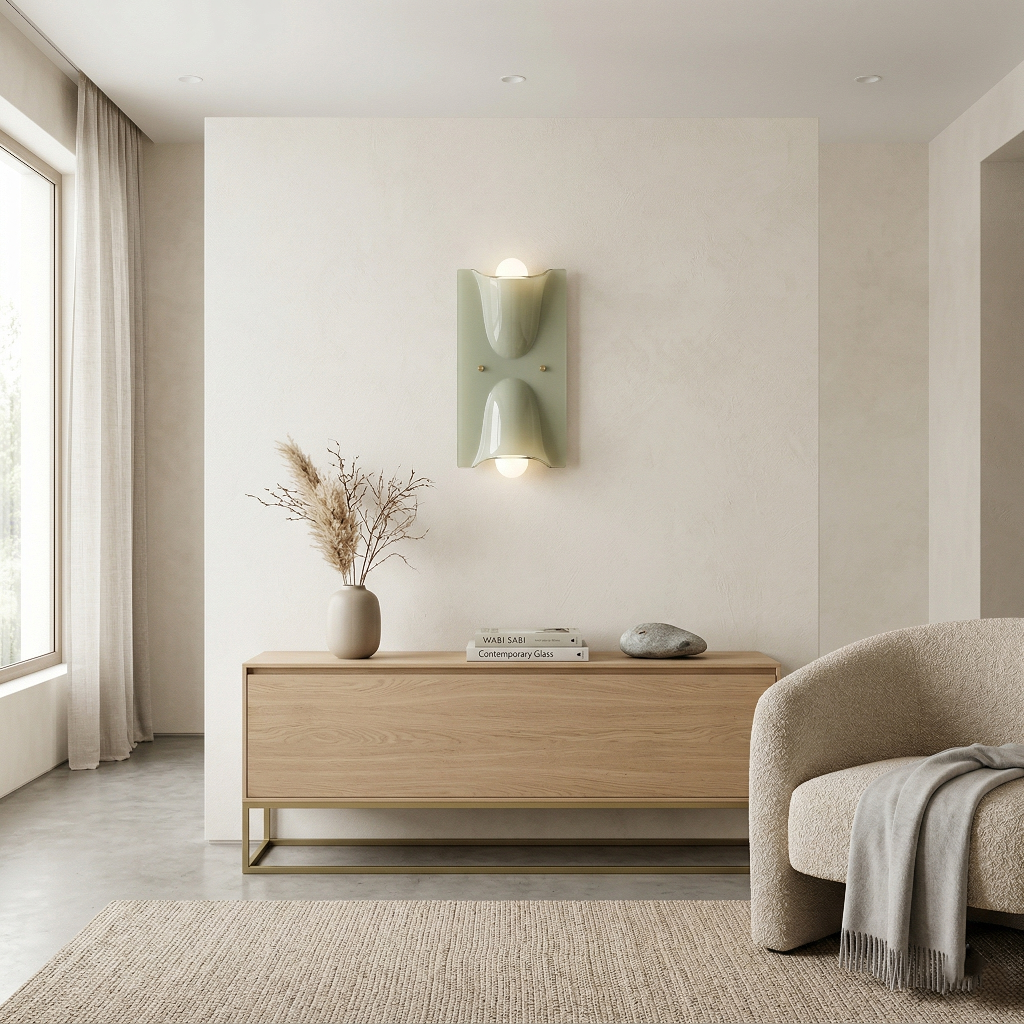 Fiora - Lampada da parete nordica moderna in vetro