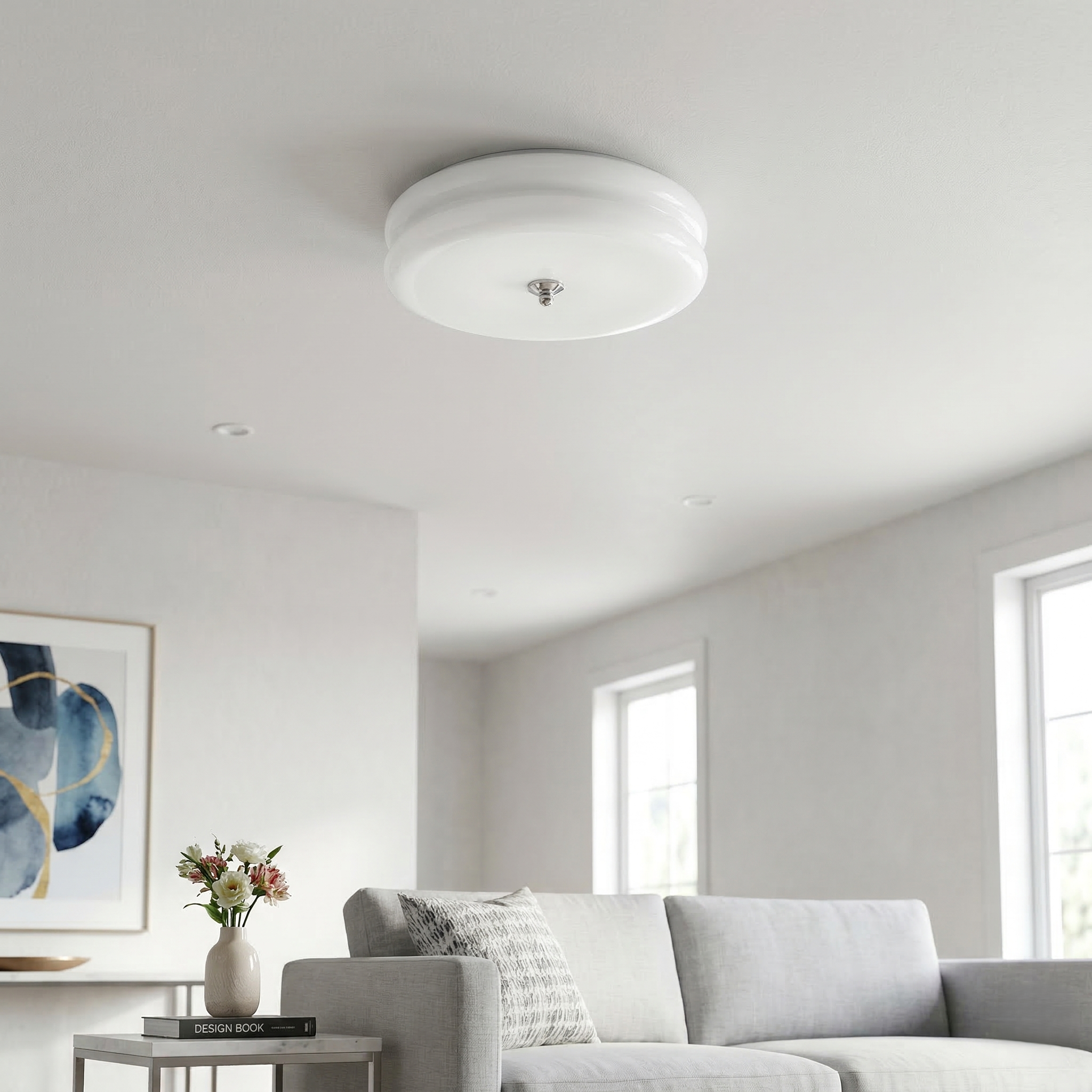 Celmora - Lampada da soffitto vintage in vetro Art Deco