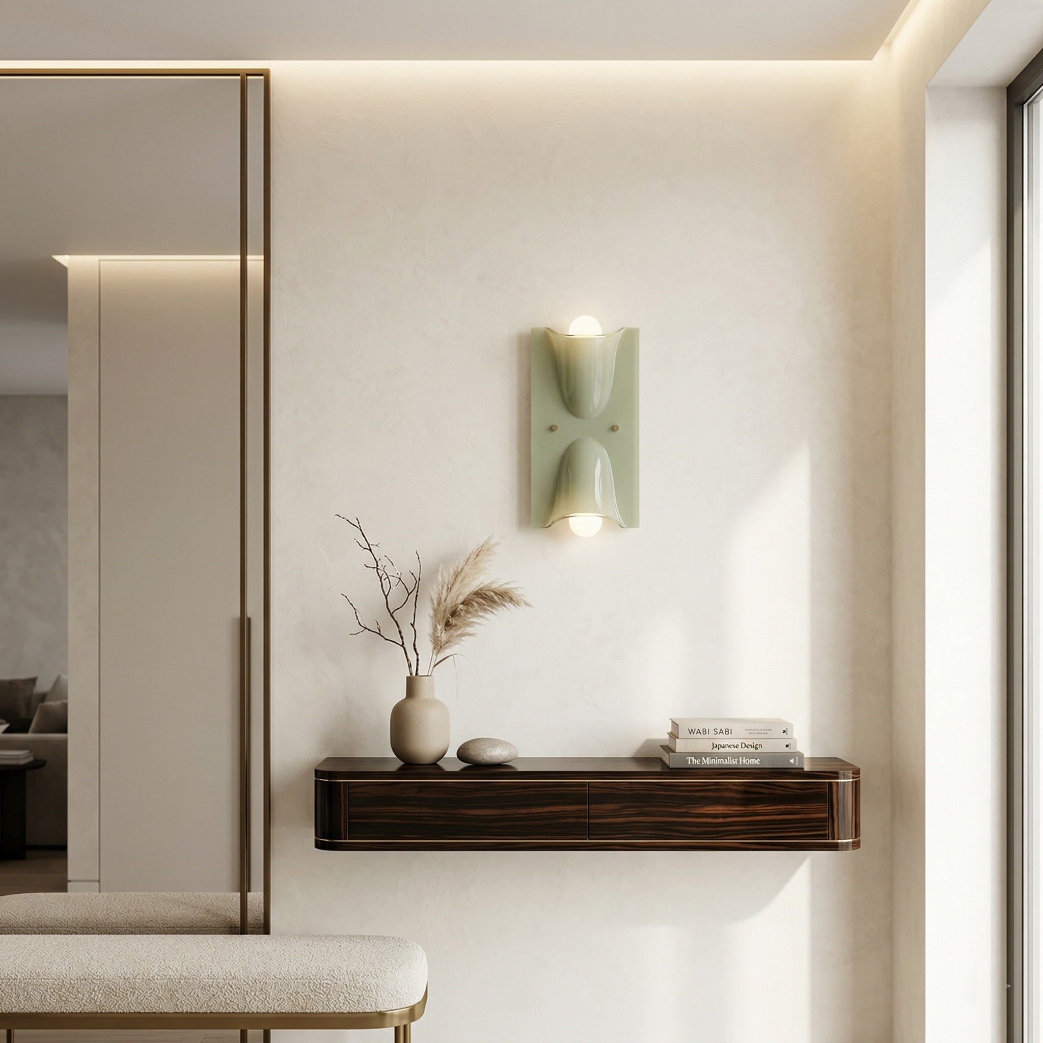 Fiora - Lampada da parete nordica moderna in vetro