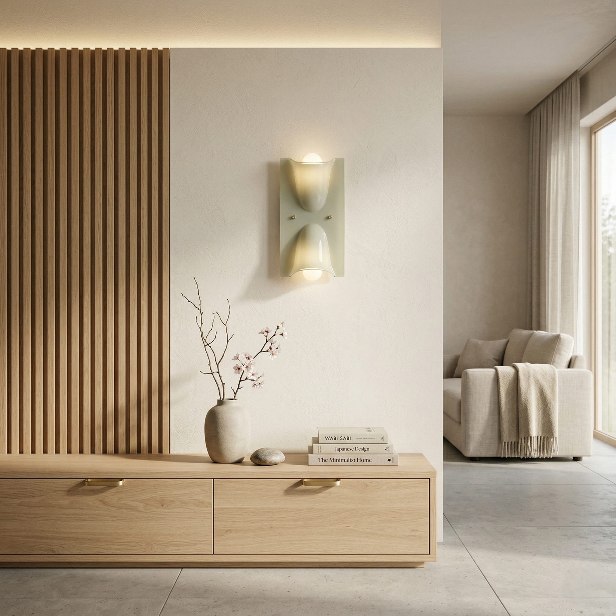 Fiora - Lampada da parete nordica moderna in vetro