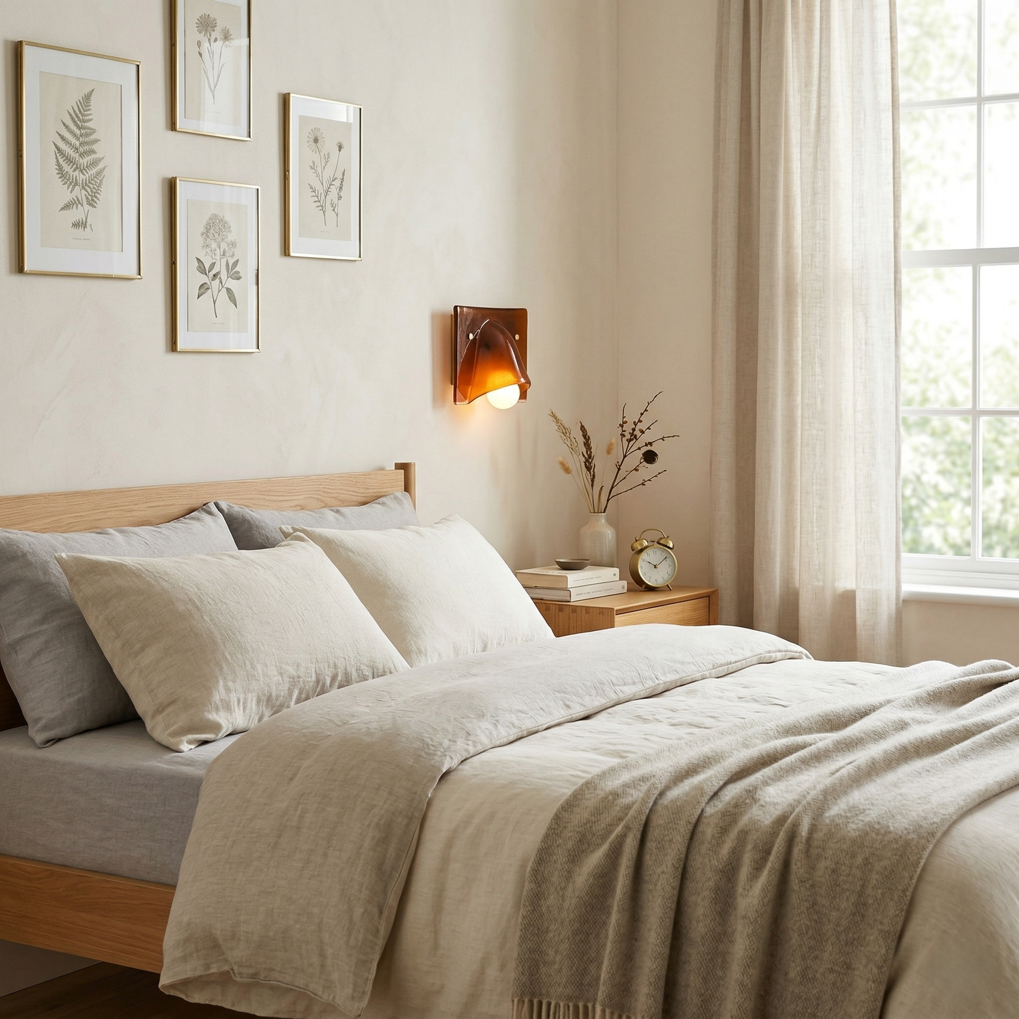 Fiora - Lampada da parete nordica moderna in vetro