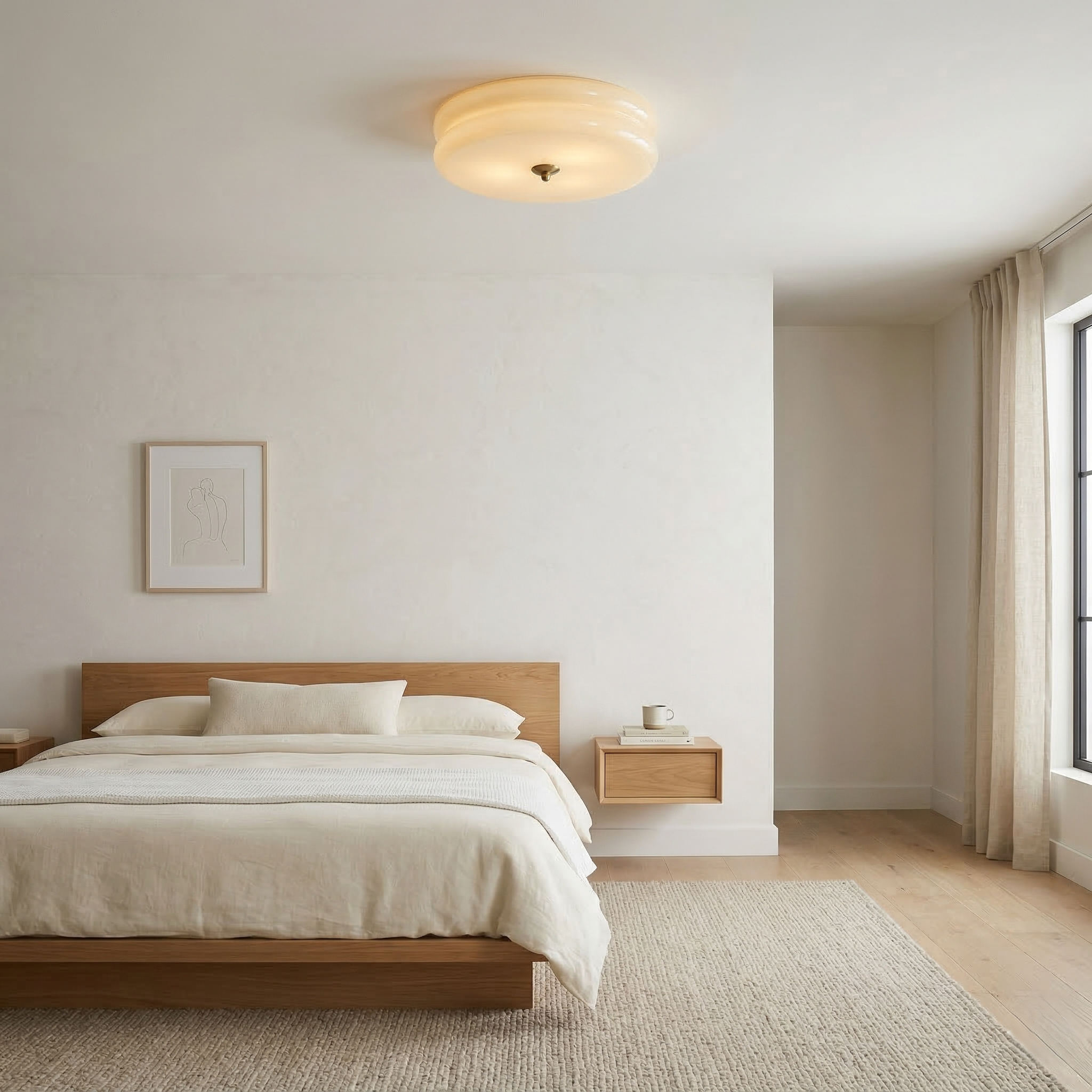 Celmora - Lampada da soffitto vintage in vetro Art Deco