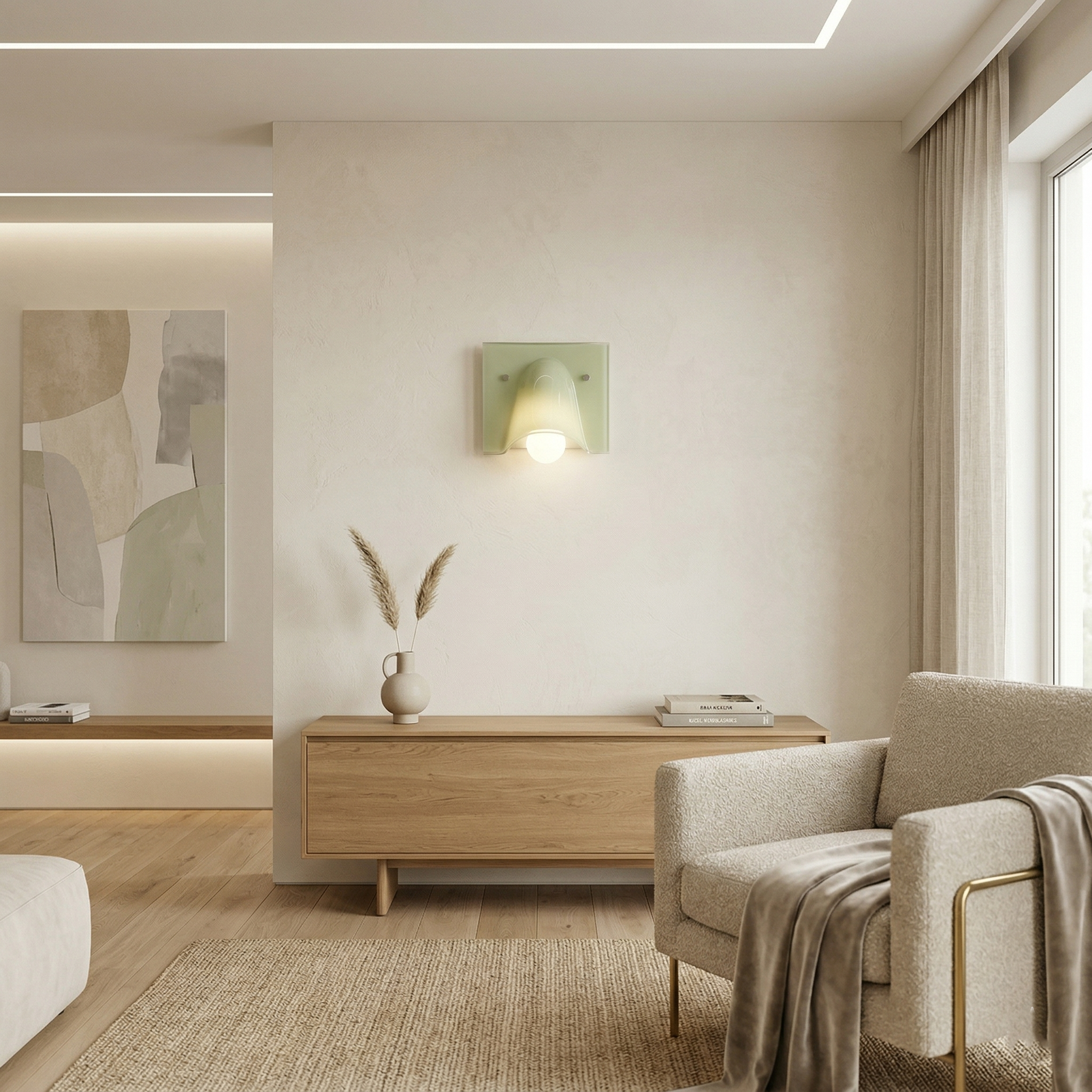 Fiora - Lampada da parete nordica moderna in vetro